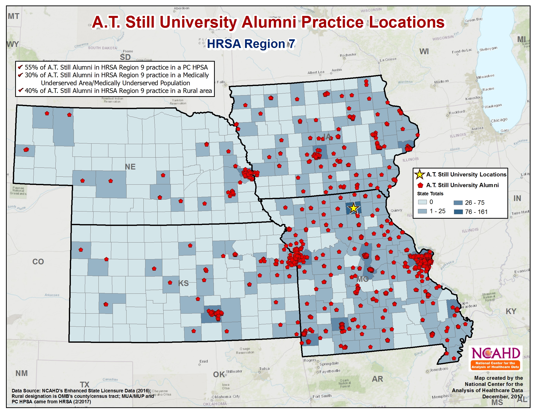A.T. Still National Alumni Locations